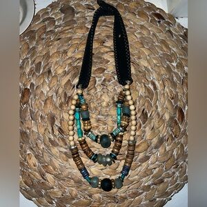 Twine and Twig layered beaded necklace